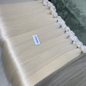 Extensions de cheveux à trame droite, super double drawn, cheveux vierges, couleur blonde, 100% cheveux vietnamiens, prix de gros - Product Image 1