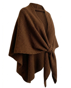 Premium Giant Chunky Knitted Shawl <b>Wrap</b> Soft Thermal Winter Scarf <b>Blanket</b> Factory Supply Bulk - Product Image 3