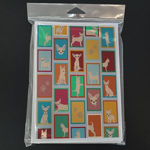 Whimsical Chihuahua-Themed A7 Tamaño 5x7 Tarjetas de notas en blanco Paquete de 8 con sobres para saludos - Product Image 3