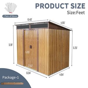 Abri de jardin métallique extérieur 1,8 m x 1,5 m avec plaque transparente et fondation pour jardin, patio, abri à café et rangement - Product Image 6