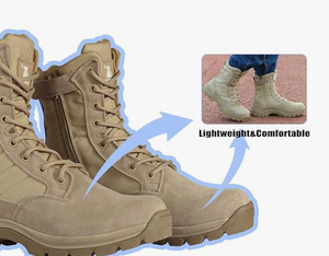 Botas de Trabajo Tácticas y Ceremoniales para Hombre, Ligeras, de Cuero, para Motociclismo y Actividades al Aire Libre - Product Image 6