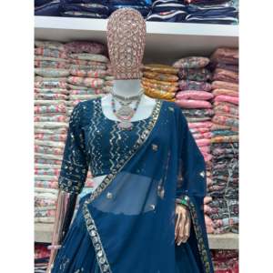 Magnifique Lehenga Choli brodé pour les fêtes et les tenues de club - Product Image 1