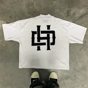 High Quality Low Oem Moq 240gsm 100% Cotton <b>TShirt</b> Polyester Custom Brand Plus Size Men's T Shirts Heavyweight Boxy - Product Image 2