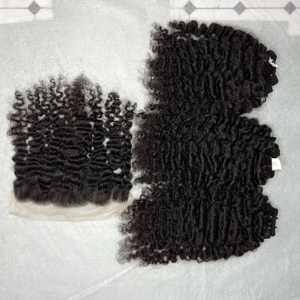 Burmese <b>Curly</b> <b>Bundles</b> Human Hair Extensions Luxury Raw Vietnamese Human Hair Beauty Products for Women - Product Image 3
