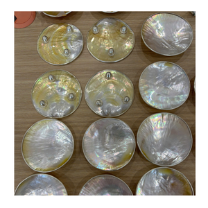 Plateau en nacre de qualité supérieure, fait main, en coquillages naturels, pour la présentation de bijoux et la décoration intérieure - Product Image 3
