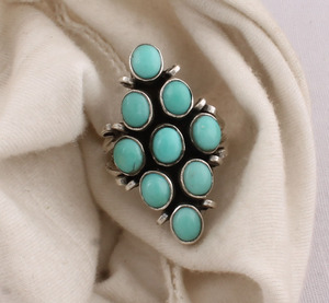 925 Sterling Silver Natural <b>Turquoise</b> <b>Ring</b> Handmade Blue Gemstone Jewelry Vintage Oval Cut Boho Band <b>Ring</b> Wholesale Jewelry - Product Image 5