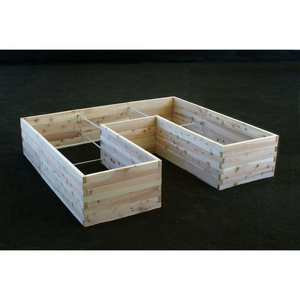 Bac à légumes surélevé en bois de sapin écologique avec fond ouvert, facile à assembler, pour légumes et fleurs d'extérieur - Product Image 3
