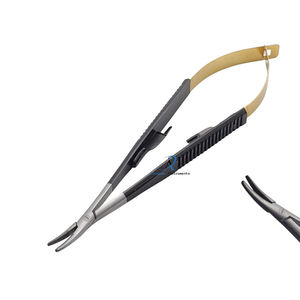 Instrumentos Altomme, Portaagujas Micro Castroviejo Manual, Punta Curva 5.5, Herramienta de Sutura Quirúrgica de Precisión, Microcirugía Delicada - Product Image 4