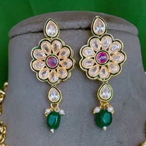 Exquisite Premium Quality Brass Gold Plated Zircon Necklace & Earring <b>Set</b> for Wedding Party Gift Occasions Women - Product Image 2