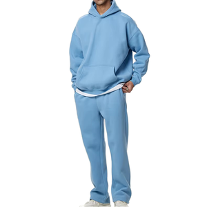 350gsm Men's Hoodies Joggers Pants <b>Set</b> Custom Winter Sweatsuit Tracksuit Comfortable <b>Sweatpants</b> Hoodie Trousers for Men - Product Image 1