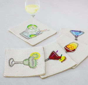 Handmade Seed <b>Bead</b> Embroidery Classic Design Eco-Friendly Mug <b>Coaster</b> Glass Holder Cup Mat Tea Coffee Beverage Table Protection - Product Image 2