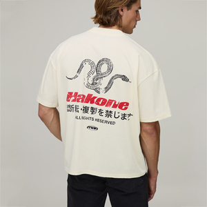 T-shirt personnalisé pour homme avec impression sérigraphique, OEM, motif graphique personnalisé, manches courtes, streetwear, col rond, vêtement décontracté, haut tendance - Product Image 1