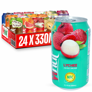 ลิ้นจี่เครื่องดื่มน้ำผลไม้330มล. (11.1 floz) โรงงานเครื่องดื่มเวียดนามปราศจากน้ำตาลราคาส่งฉลากส่วนตัว - Product Image 1