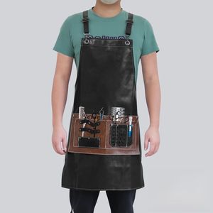 High Quality Vintage Cowhide <b>Leather</b> <b>Aprons</b> for Men / Custom Made Men Light Weight <b>Leather</b> <b>Aprons</b> for Sale - Product Image 6