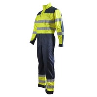 Combinaison de travail réfléchissante haute visibilité jaune marine pour les travailleurs du bâtiment