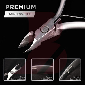 Tijeras para Cutículas Plateadas Mate Duraderas, Herramienta Profesional de Manicura para Recortar Piel Muerta y Cutículas con Precisión - Product Image 4