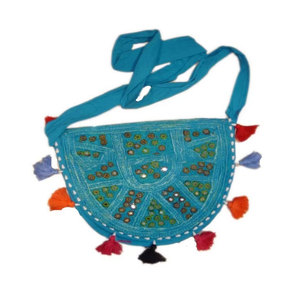 Bolso de Hombro Étnico Bohemio Indio, Bolso de Lona Hecho a Mano, Estilo Vintage, Bolso de Mujer Artesanal Bordado, Tela Tradicional Bohemia - Product Image 3