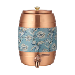 Tanque de agua de cobre puro con diseño de impresión esmaltada más vendido de alta calidad, dispensador de agua de tamaño y forma personalizados para Hotel y hogar - Product Image 2