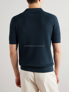 Camiseta Polo Personalizada con Logotipo para Hombre, Verano, Transpirable, Ligera, Cuello en V, Informal, Lisa, Ecológica, de Manga Corta, Tejida - Product Image 3