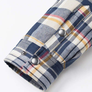 Fashion Camouflage Plaid Heavy Lined Vintage <b>Flannel</b> <b>Jacket</b> Front Chest Pocket Warm Reversible Windproof Breathable Men - Product Image 4