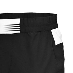 STAR SPEED Men Solid Black Quick Dry Waterproof Board No Gi Mma Shorts Elastic Waist Mid Length 100% Polyester Side Stripe - Product Image 4