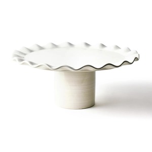 Support à gâteau rond en bois avec plateau de service blanc, non toxique, lavage à la main uniquement - Product Image 2