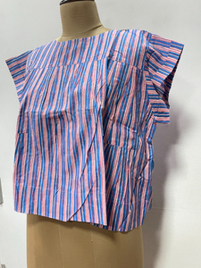 Hand Block Printed Cotton <b>Boho</b> <b>Shirt</b> Lightweight Top Women Short Tops Casual <b>Shirt</b> - Product Image 2