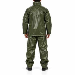 Ensemble de pluie personnalisé pour homme – Imperméable robuste, veste et pantalon, couleur unie, pour moto, extérieur et travail - Product Image 2