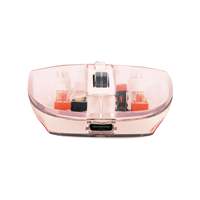 Arctic Fox CLEARVIEW Mouse Nirkabel Transparan Optik Isi Ulang dengan Lampu LED Desain Ergonomis 4 Tombol Tipe-C