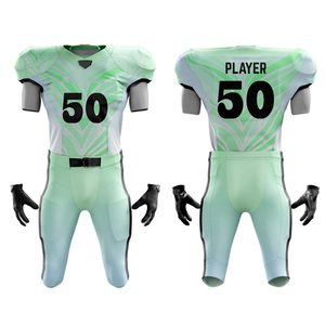 In Stock Reasonable Price Green Color Custom Design Professional American Football Uniform Supplier From Pakistan Latest Design - Product Image 5