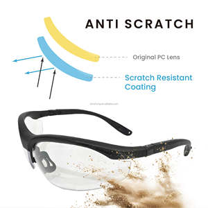 ANSI Z87+ Certified half frame angle-adjustable temples eye protection glasses for prolonged wear - Product Image 4