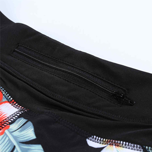 Shorts de Punto con Estampado Floral para Mujer, Cintura Media, Cierre Elástico, Bolsillos, Estilo Casual, Secado Rápido, Tela de Spandex y Poliéster - Product Image 3