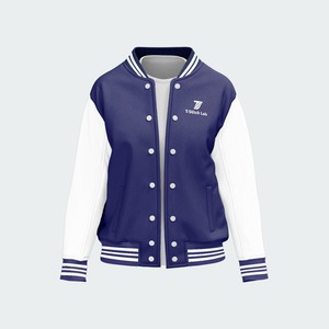 Chaqueta Varsity Unisex de Otoño con Cuello Alto, Cierre de Botones, Transpirable, Resistente al Viento e Impermeable, Tejido Ecológico de Lana/Poliéster - Product Image 5