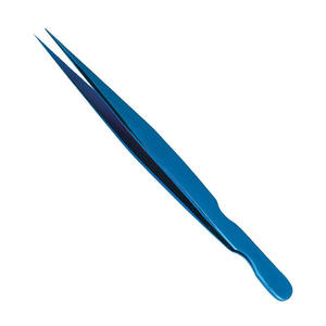 MAHFOOZ INSTRUMENTS Pinzas para Extensión de Pestañas de Acero Inoxidable con Acabado Recubierto de Titanio Azul y Pinzas Súper Rectas - Product Image 2