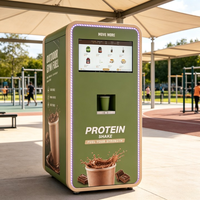 Machine commerciale automatisée pour boissons protéinées avec 7 bacs, distributeur de gobelets et double température pour centres sportifs