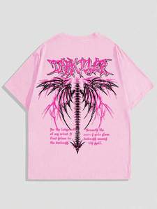 T-shirts oversize pour hommes, style streetwear Y2K, 100% coton, impression DTG, vente en gros, personnalisables, hip hop, coton, chemises pour hommes - Product Image 4