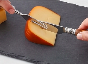 Wooden Handle Stainless Steel <b>Cheese</b> <b>Knives</b> <b>Set</b> Elegant Kitchenware Flatware Dessert Serving Perfect For Weddings And Dining - Product Image 5