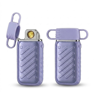 ไฟแช็คแบบพกพา รุ่นใหม่ ดีไซน์เก๋ วัสดุโลหะ ชาร์จไฟผ่าน USB กันลม ไฟแช็คอิเล็กทรอนิกส์ สำหรับนักสูบบุหรี่ - Product Image 4