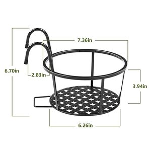 Modern Hanging Metal Flower Pot Holder with Powder Coated Finish Durable <b>Circular</b> Design Customizable Capacity & Weight - Product Image 2