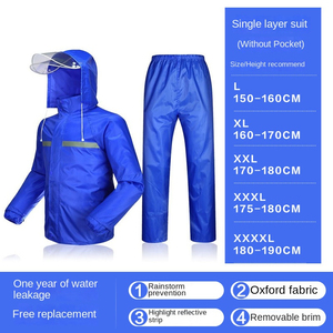 Men Outdoor <b>Rain</b> Suit Waterproof <b>Jacket</b> and Pants Windproof <b>Rain</b> Gear Custom Logo Wholesale Supplier - Product Image 5