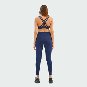 Custom Gym Yoga Set Manufacturer Polyester Spandex High Waist Seamless Leggings Sports Bra Custom Logo Design <b>Low</b> MOQ - Product Image 3