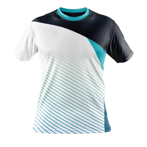 T-shirts décontractés pour hommes à col rond et manches courtes, coupe classique, personnalisables en gros, impression par transfert thermique, tissu tricoté en Spandex/Polyester - Product Image 1