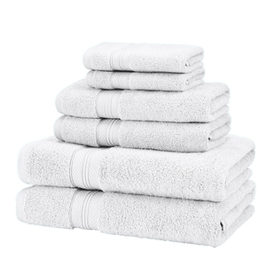 Juego de Toallas de Baño de Algodón Blanco, Color Sólido, Rectangulares, Tejidas, Suaves, Lavables a Máquina, para Uso Doméstico, para Adultos - Product Image 6