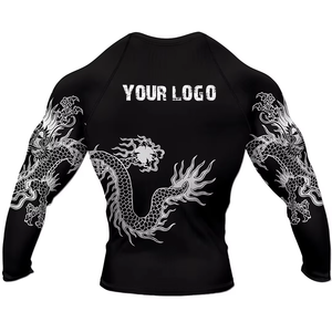Meilleur prix pour un rashguard à manches longues pour BJJ, équipement d'entraînement MMA de haute qualité, vêtements d'arts martiaux et rashguard sans Gi pour hommes - Product Image 2