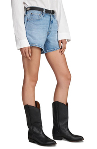 Wholesale 100% Cotton Ripped Mid Waist Distressed Acid Denim Shorts for Women Casual Skinny Fit with OEM Service - Product Image 3