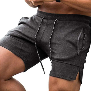 Shorts de sport pour hommes en mélange coton-polyester, respirants, personnalisables avec logo, pour la course et la gym, vente en gros - Product Image 2