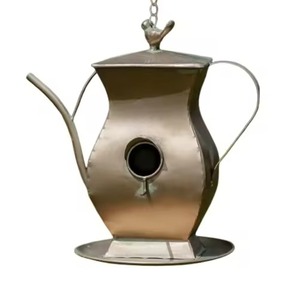 Moderna Casetas para Pájaros de Metal Hechas a Mano, Decoración Elegante para Jardín y Hogar, Disponibles en Tamaños Pequeños y Grandes, Artículos Sólidos para Mascotas - Product Image 6