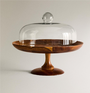 Base para Pastel de Madera de Acacia con Diseño Floral y Decoración de Cuentas, Base para Pastel de Madera Más Vendida al Precio Más Bajo - Product Image 6
