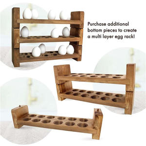 Exclusive Quality Natural Wood <b>Eco</b>-Friendly Dishwasher Freezer Safe Medium Size Modern <b>Egg</b> Storage Racks for Restaurant Supplies - Product Image 2