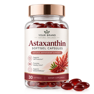 Astaxanthine pure à 100 % en gélules molles 12 mg, complément naturel d'astaxanthine pour la santé de la peau, la santé des yeux et la protection antioxydante - Product Image 1